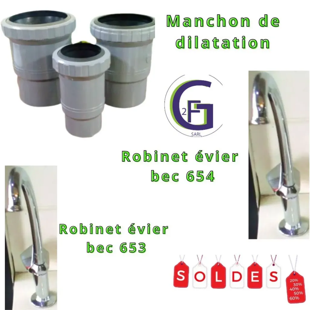 Robinets Évier & Manchons de Dilatation